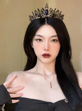新娘水钻皇冠加冕头饰女公主宴会闪钻王冠十八岁生日派对拍照道具