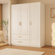 法式复古实木大衣柜家用卧室成品奶油柜子2025新款爆款储物柜衣橱