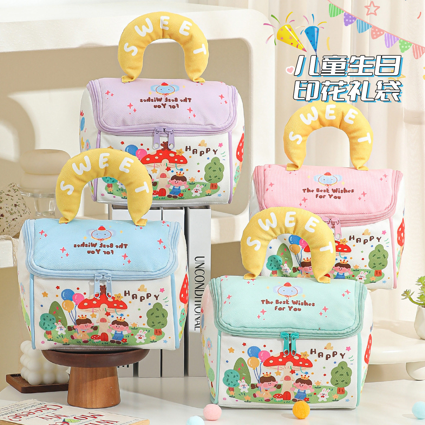 新款宝宝满月诞生周岁帆布包喜糖袋结婚伴手礼盒元旦节礼品袋好物,节庆用品/礼品,婚房装扮用品,淘宝优惠券,粉丝福利购,淘宝优惠卷