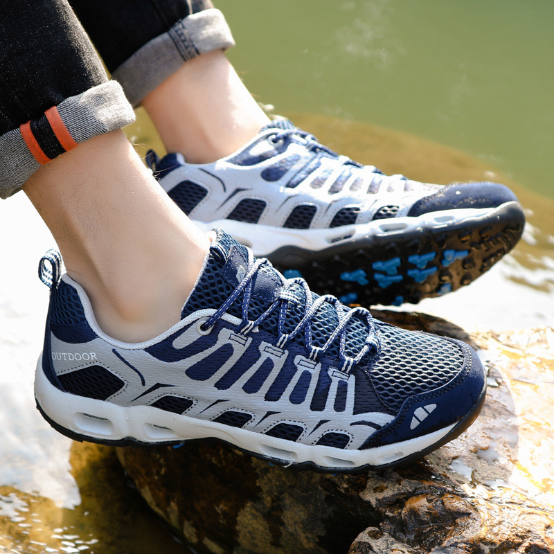 德国户外登山鞋男女夏季低帮透气防滑溯溪鞋涉水钓鱼鞋速干徒步鞋