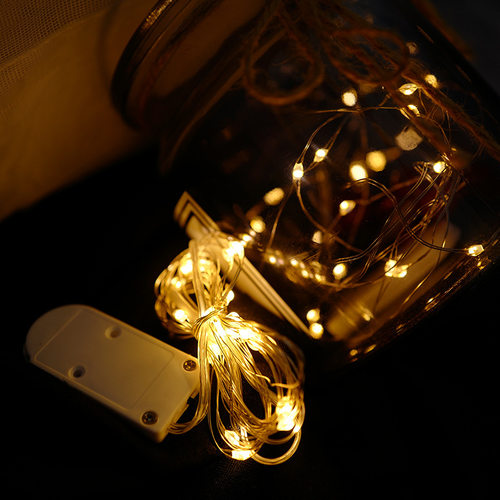 青檬圣诞节装饰品花环铜线灯2米/3米LED灯串圣诞树发光配件