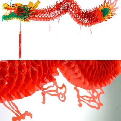 龙灯笼塑料纸中国红龙过年过节室内室外商场超市庆典防水喜庆挂饰