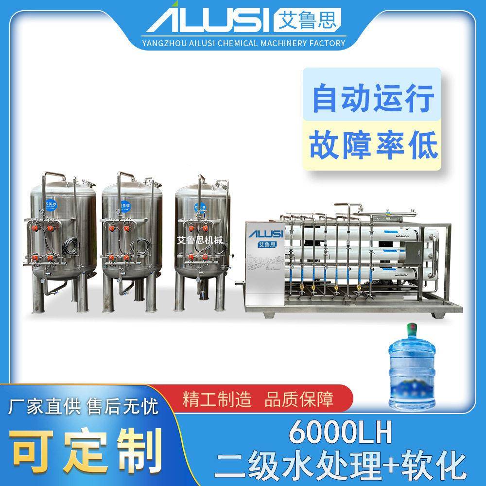厂家6000LH二级水处理软化反渗透水处理大型工业用水净化设备