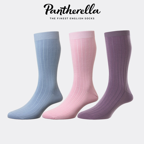 英国Pantherella男海岛棉中筒袜