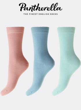 英国Pantherella埃及棉袜子女士中筒亲肤透气休闲袜四季款W304/X