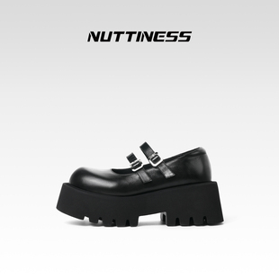 NUTTINESS狂野分子2026春英伦风厚底玛丽珍乐福鞋增高百搭小皮鞋