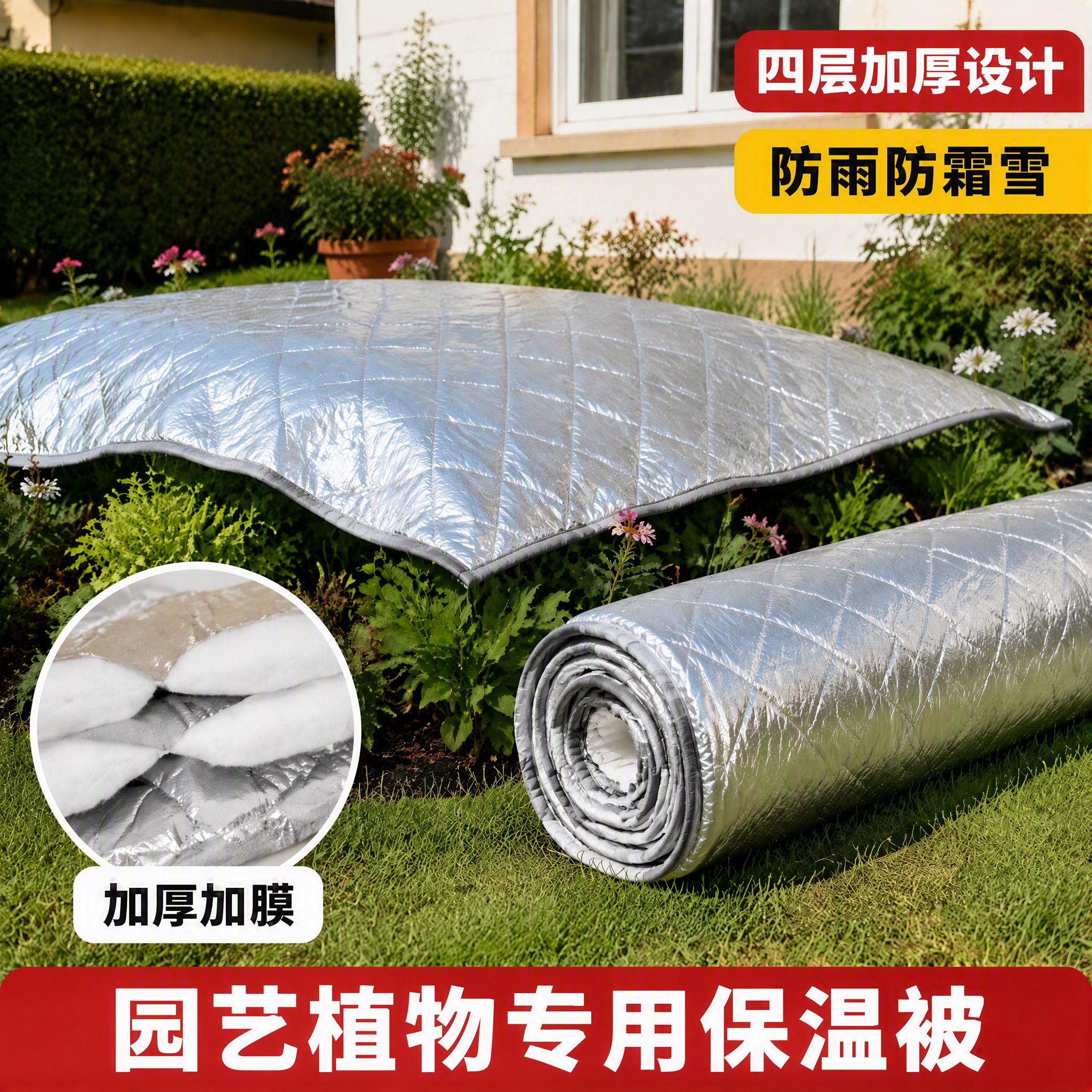 家用温室大棚保温被防寒保暖罩小型花棚防冻植物过冬保暖暖棚棉被图片