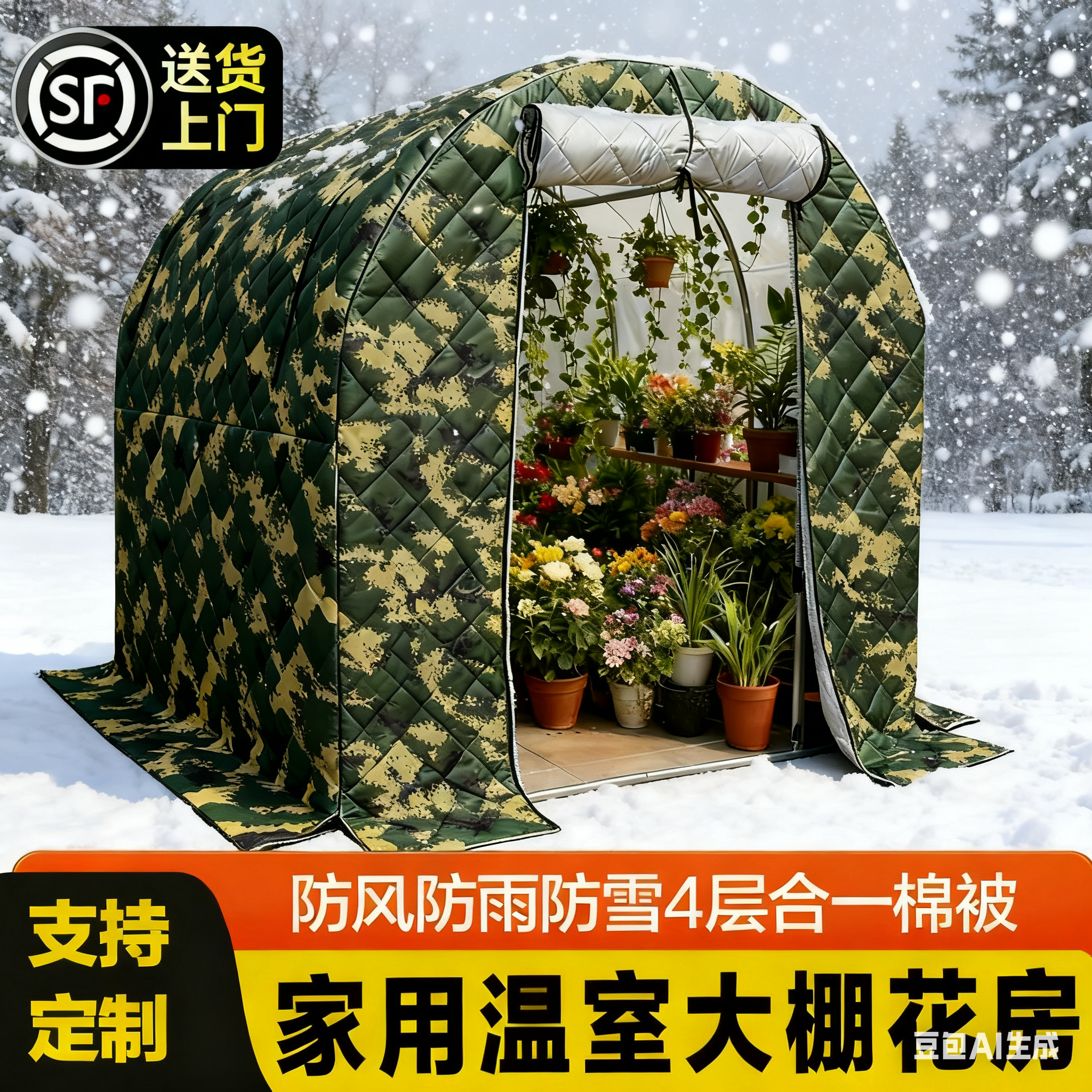 室外保温棚棉被小型大棚保温棉被