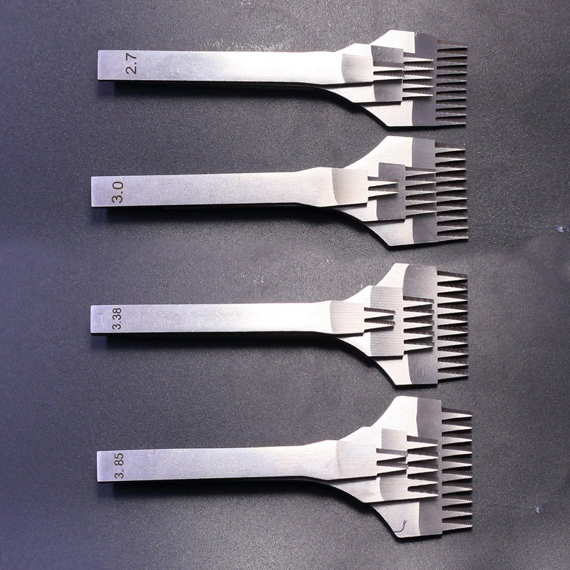 速发皮革手缝穿.打孔工具2.7/.0/.8/线m5m8斜平斩欧斩白钢法斩冲