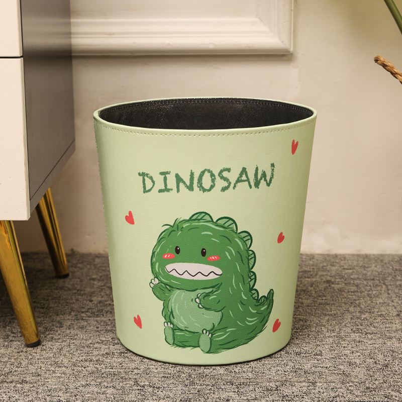 速发皮革可爱儿童房卧室高垃圾桶家用客厅办公室风用商高档大颜值