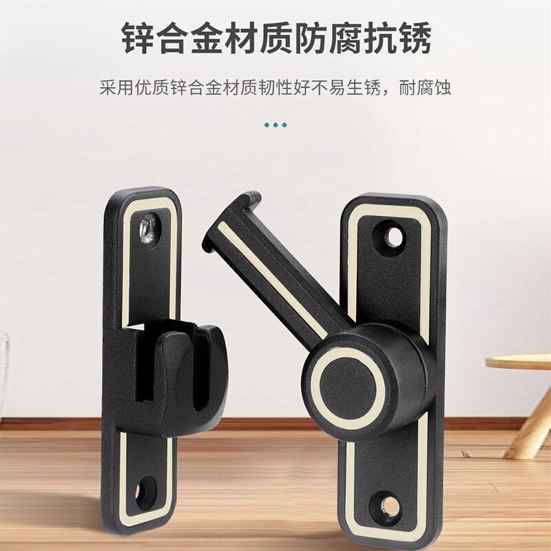 速发BKK实用免门孔夜光门扣卫生间明锁插销木打装扣门栓防盗卡扣