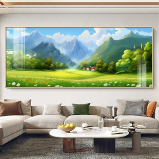 速发背有靠山图大尺寸大厅沙发背景墙装饰格高档客气乡村田园风画