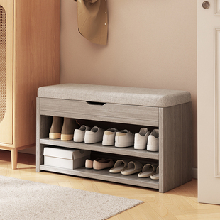 速发凳户门实木穿鞋凳门口家用可坐鞋柜坐凳一体鞋架玄关换鞋入进