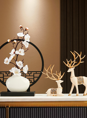 速发新中式梅花视风家居禅意摆件办公茶室酒柜玄关装屏柜中国风电