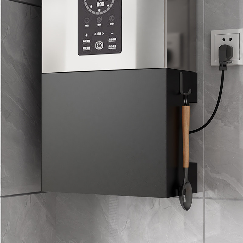 速发瓦斯热水器遮丑挡板不锈钢装饰盖板壁挂炉管道遮挡罩置物架