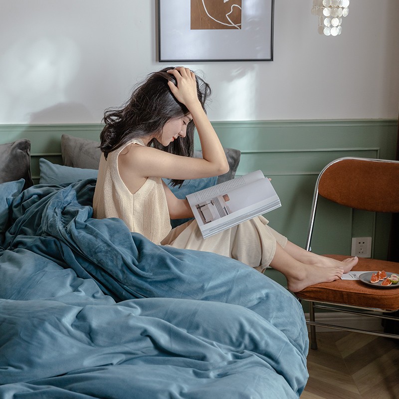 速发天鹅1单保暖加厚短毛绒不静电单双人被罩15.M绒.8M2米