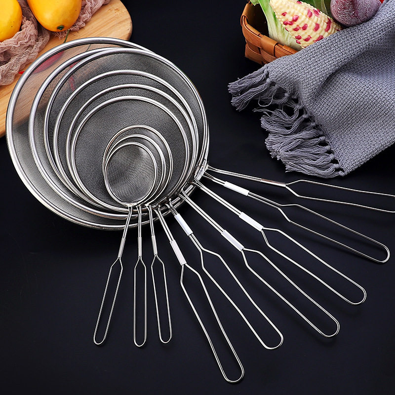 速发果锈钢豆浆不汁过滤网筛超细漏网面粉筛家用厨房火锅小漏勺大