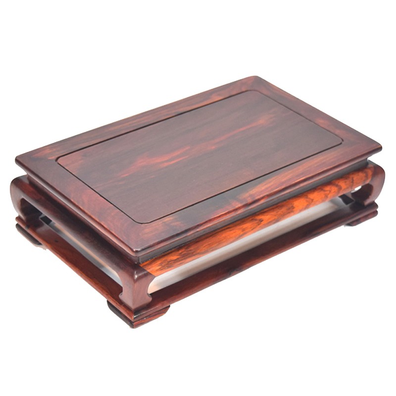 速发大红酸枝花几底座实木景典中式瓶格菖蒲底座盆古花风摆件底座