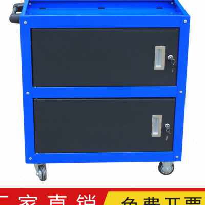 速发三层工具车车间工具收纳封闭可携式手推车零件车周转搬运组装