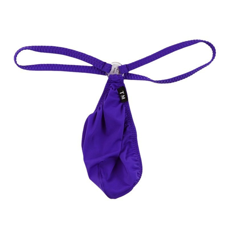 男士低腰男单丁内裤男性感透气t裤冰丝细带u凸囊袋男t裤头