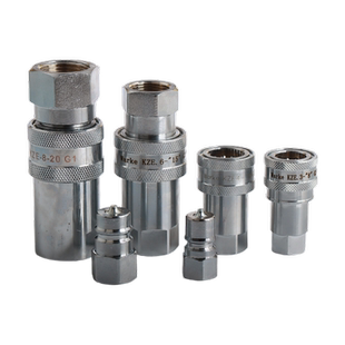 KZE碳钢中压高压开闭式液压油压快速接头双自封模具快速接头