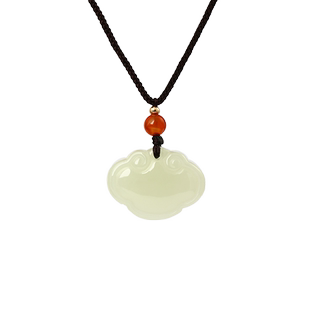 宫里上新和田玉如意吊坠女平安项链玉佩玉坠儿童长命锁生日礼物