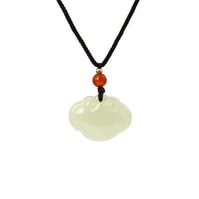宫里上新天然和田玉平安锁吊坠