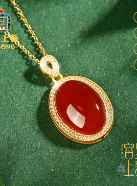 宫里上新天然红玛瑙毛衣链项链