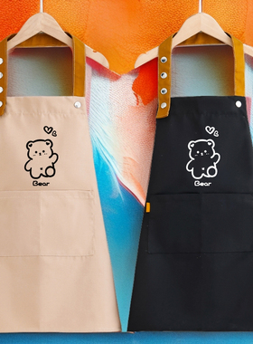 儿童画画围裙可爱防脏幼儿园美术绘画班服定制logo亲子陶艺男女孩