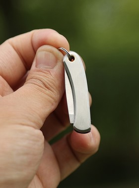 G&B 不锈钢折叠水果刀便捷随身旅行钥匙刀迷你小刀瓜果刀拆快递刀