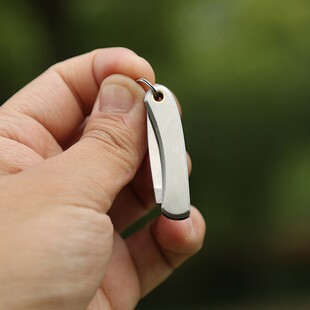 G&B 不锈钢折叠水果刀便捷随身旅行钥匙刀迷你小刀瓜果刀拆快递刀