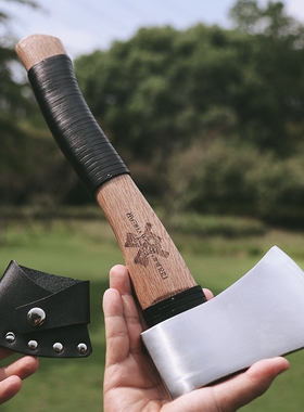 G&B暴躁熊 标准斧头木工板斧柄户外神器斧子锻打钢锻造消防斧镜面