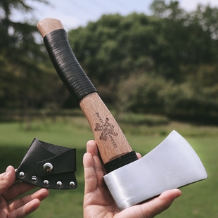 G&B暴躁熊 标准斧头木工板斧柄户外神器斧子锻打钢锻造消防斧镜面