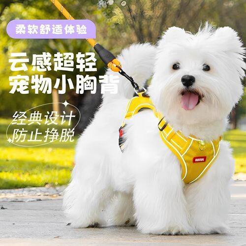 福莱希蒙淼狗狗牵引绳防挣脱遛狗背带胸背柴犬比熊泰迪柯基遛狗绳