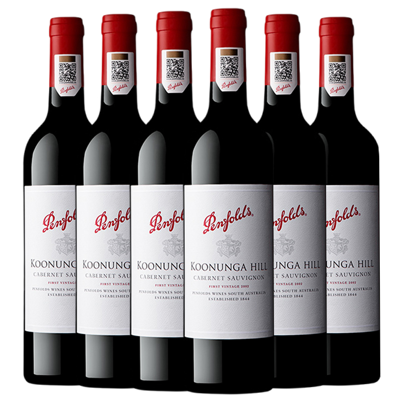 奔富寇蔻兰山红酒澳洲原瓶进口赤霞珠干红葡萄酒750ml*6正品行货