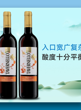 卡维罗天乐意大利进口干红葡萄酒优质IGT2016年份750ml*2瓶正品
