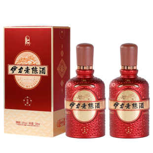 新疆国产伊力牌老陈酒五星低度绵柔型白酒38度500ml*2瓶礼盒正品