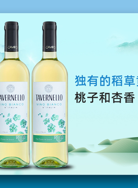 卡维罗天乐意大利原瓶进口干白葡萄酒2021年份750ml*2瓶正品