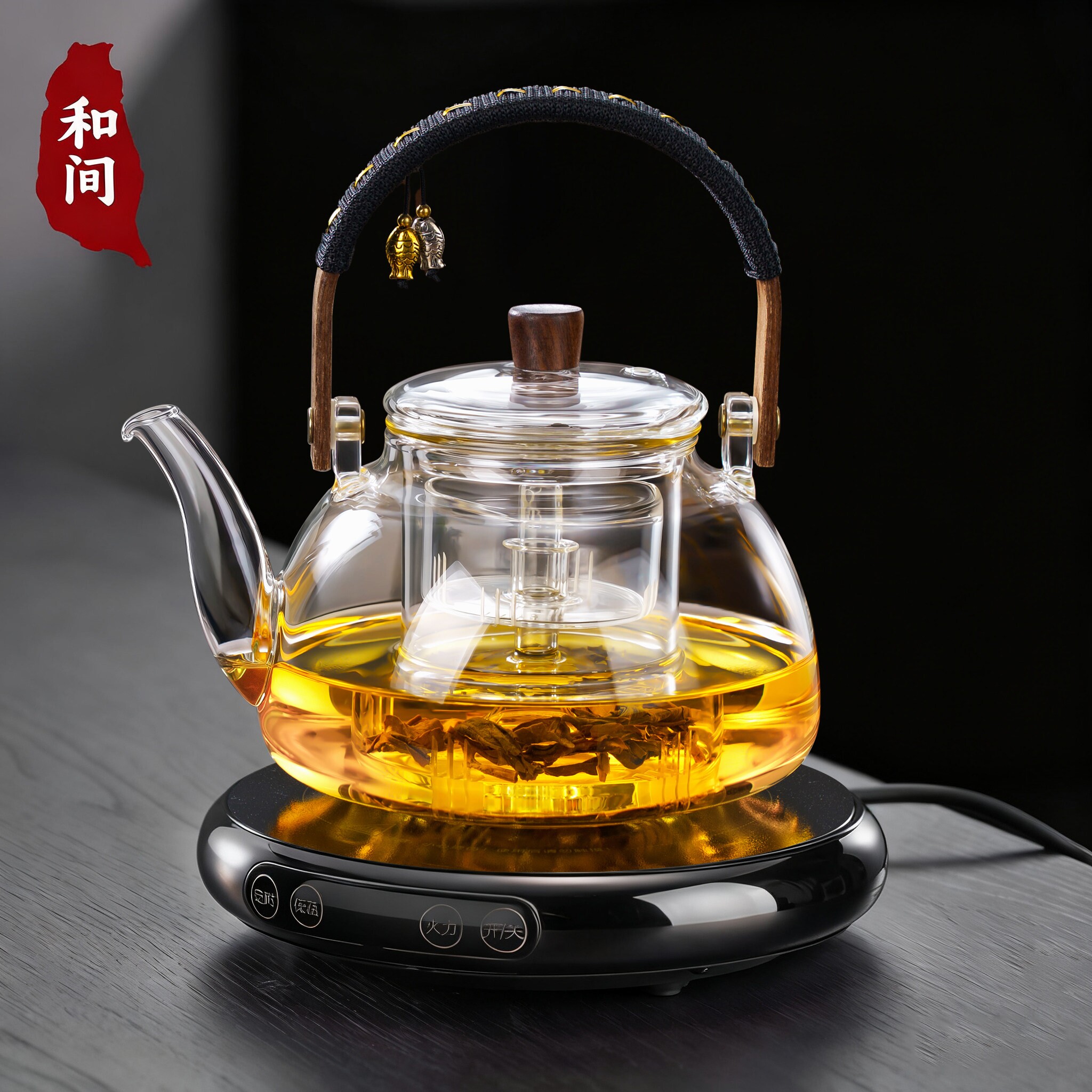 超薄低噪电陶炉家用蒸煮一体玻璃