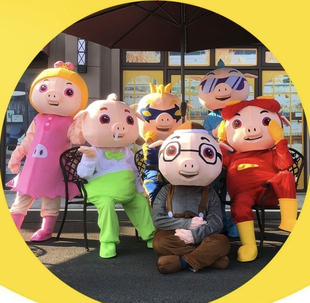 cos卡通人偶服装菲菲公主小呆呆波比超人强人穿玩偶演出服