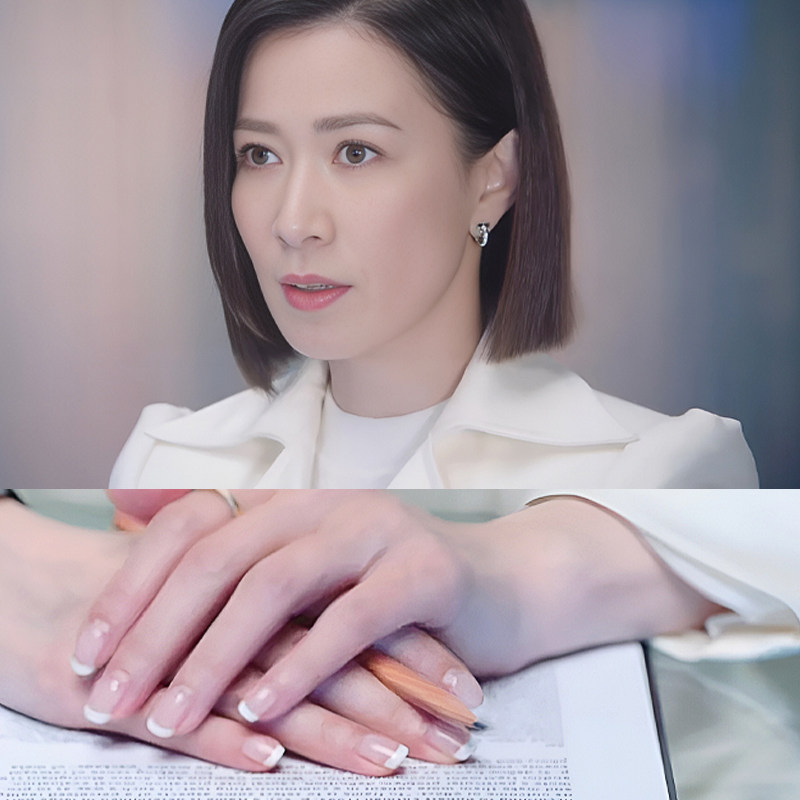 新闻女王文慧心Man姐佘诗曼同款法式穿戴甲纯手工职场高级感显白,彩妆/香水/美妆工具,穿戴甲/甲片,淘宝优惠券,粉丝福利购,淘宝优惠卷