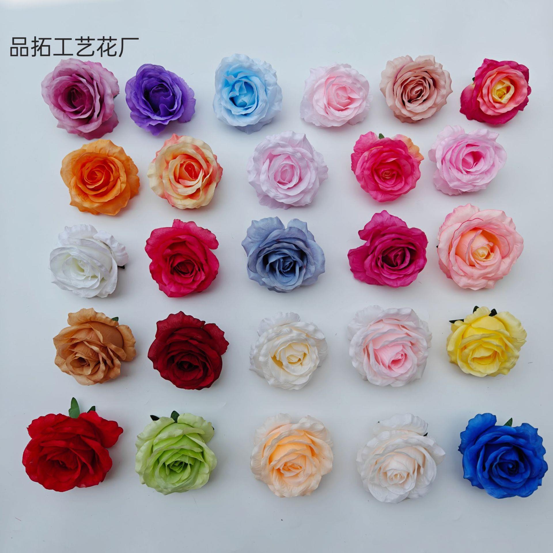 仿真玫瑰花头 安娜玫瑰 直径10cm婚礼花墙背景墙 假花头手工饰品