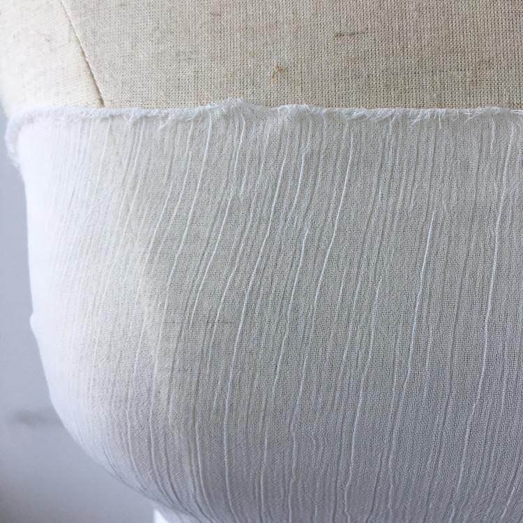 现货白色平纹50D雪纺皱时装里布雪纺衫衬衫上衣连衣裙面料