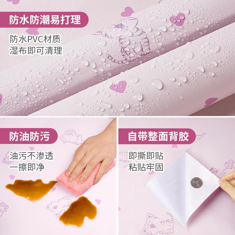 5ZV7衣柜贴纸翻新木柜子门贴床头衣橱柜门桌面改造旧家具壁纸