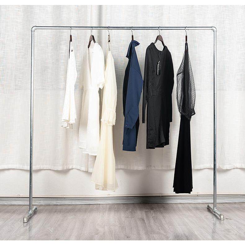 水管晾衣架 服装店挂衣架铁艺服装展示架 落地简易单杠家用龙门架