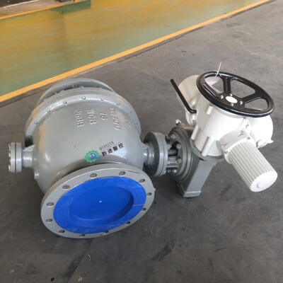 偏心半球阀Q947F-16C DN300阀体材质wcb 执行器电动调节型Z120-24