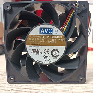 AVC 12CM 12038 48V1.3A工业设备PWM暴力散热风扇2B12038B48U