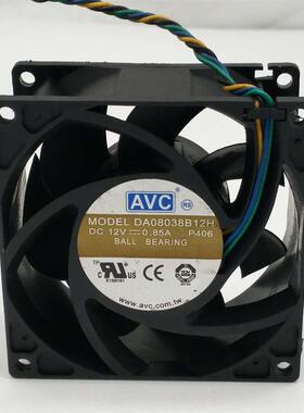 原装AVCDA08038B12H803812V0.85A8CM双滚珠4线PWM温控风扇