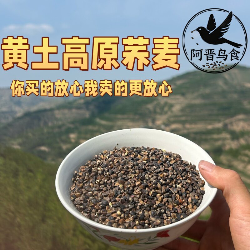 荞麦鹦鹉鸟粮虎皮玄凤牡丹文鸟鸽子带壳营养补充当季国产黄土高原 - 实物图