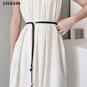 穿搭配饰简约风格 夏季 时尚 珍珠细腰绳百搭配裙子腰带女款 设计 新款